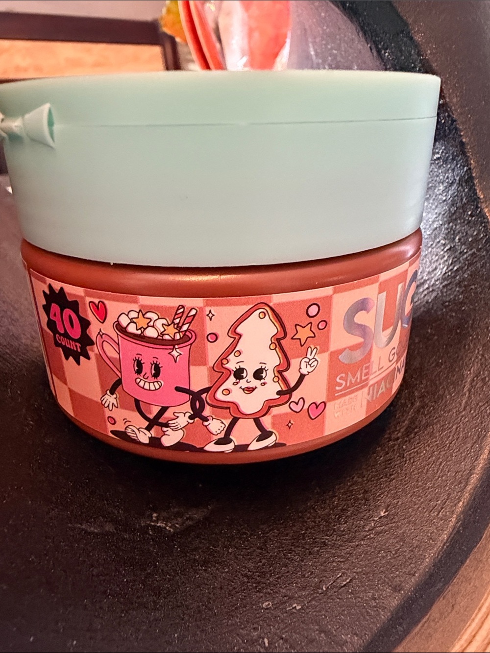 Sugar Glow Smell Good,Look Good Face Wipes w/Niacinamide & Coconut oil 40ct